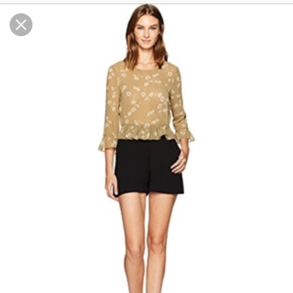 BCBGeneration olive green daisy top romper size 10